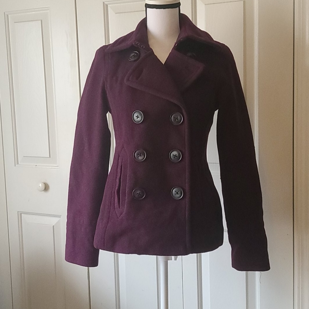 Aeropostale wool blend short pea coat